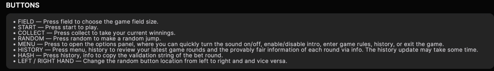 Doodle Crash interface buttons guide explaining each control on the game screen